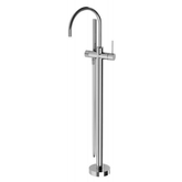 Vivid Slimline Floor Mounted Bath Phoenix Mixer With Hand Shower - Chrome